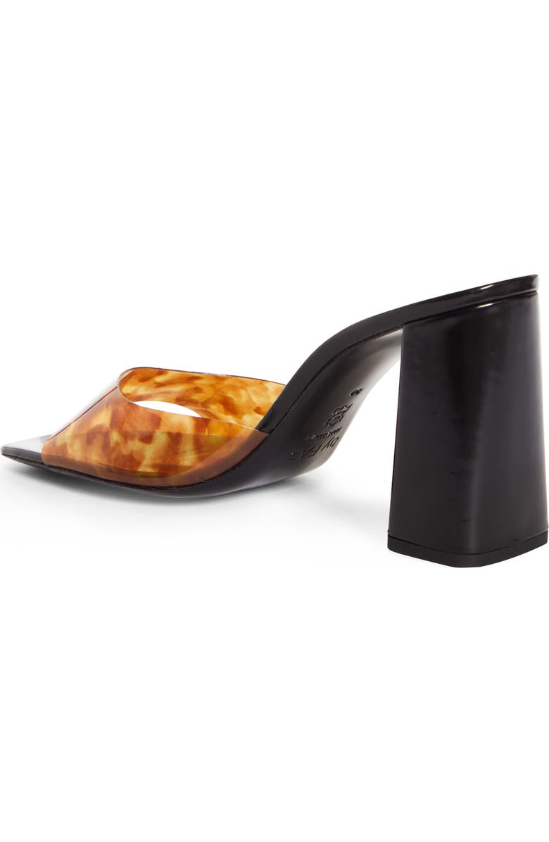 By Far Juju Clear Tortoiseshell Pattern Strap Sandal, Alternate, color,