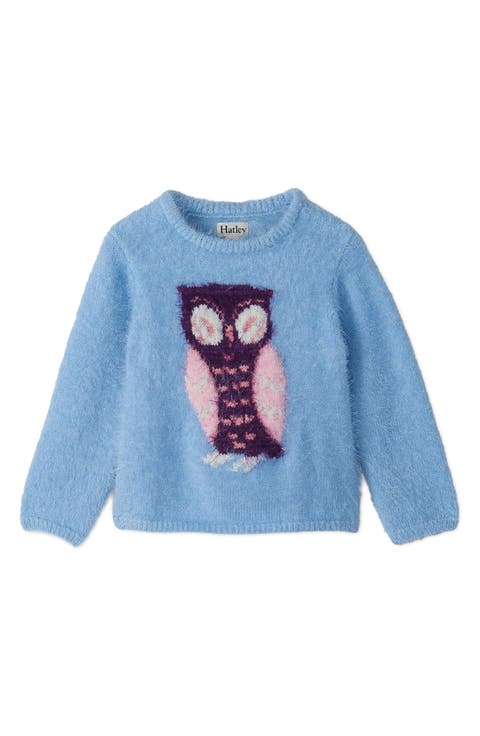 Kids' Owl Fuzzy Sweater