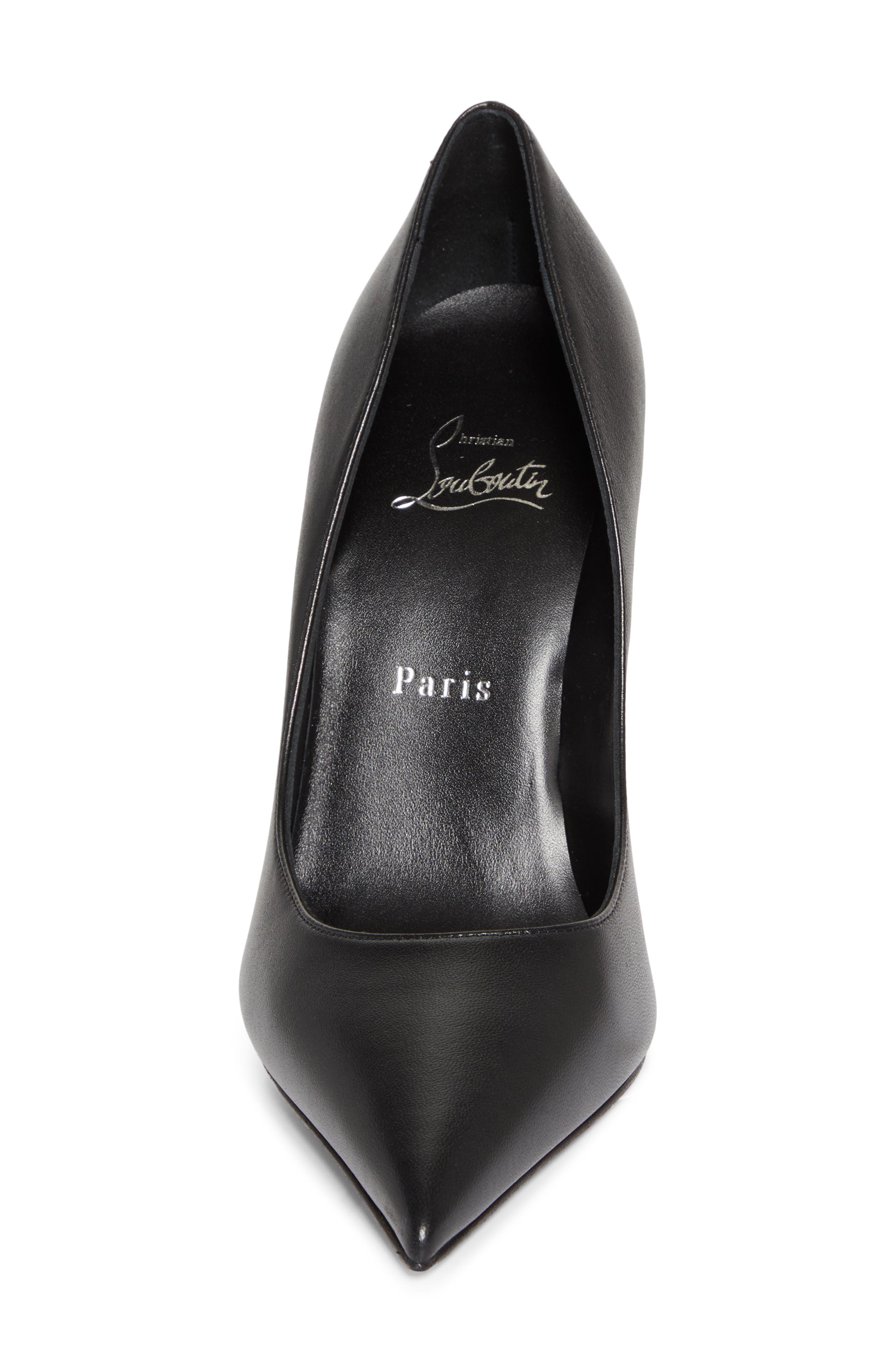 Christian Louboutin Miss Z Pointed Toe Pump, Alternate, color, Black/ Black