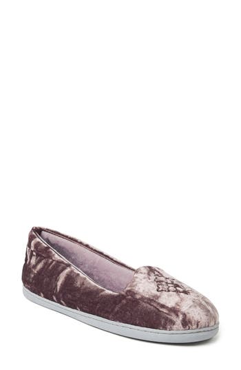 Dearfoams Rebecca Velour Slipper In Frosted Plum