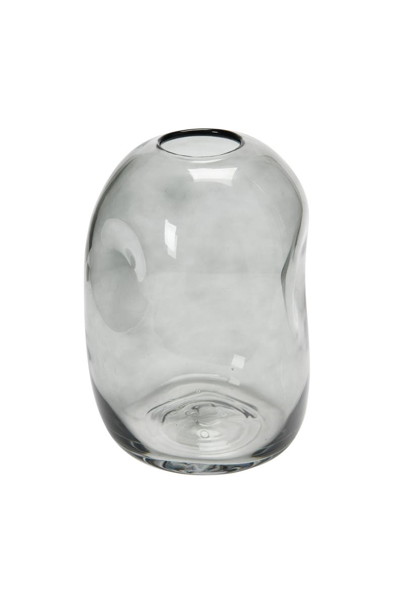 Storied Home Glass Vase with Indentations, Main, color, Blue