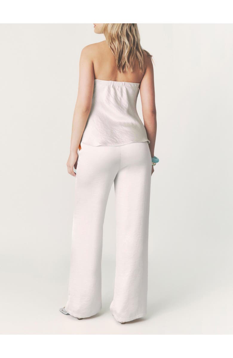 Six Stories Cleo Tie Waist Satin Pants, Alternate, color, Oyster