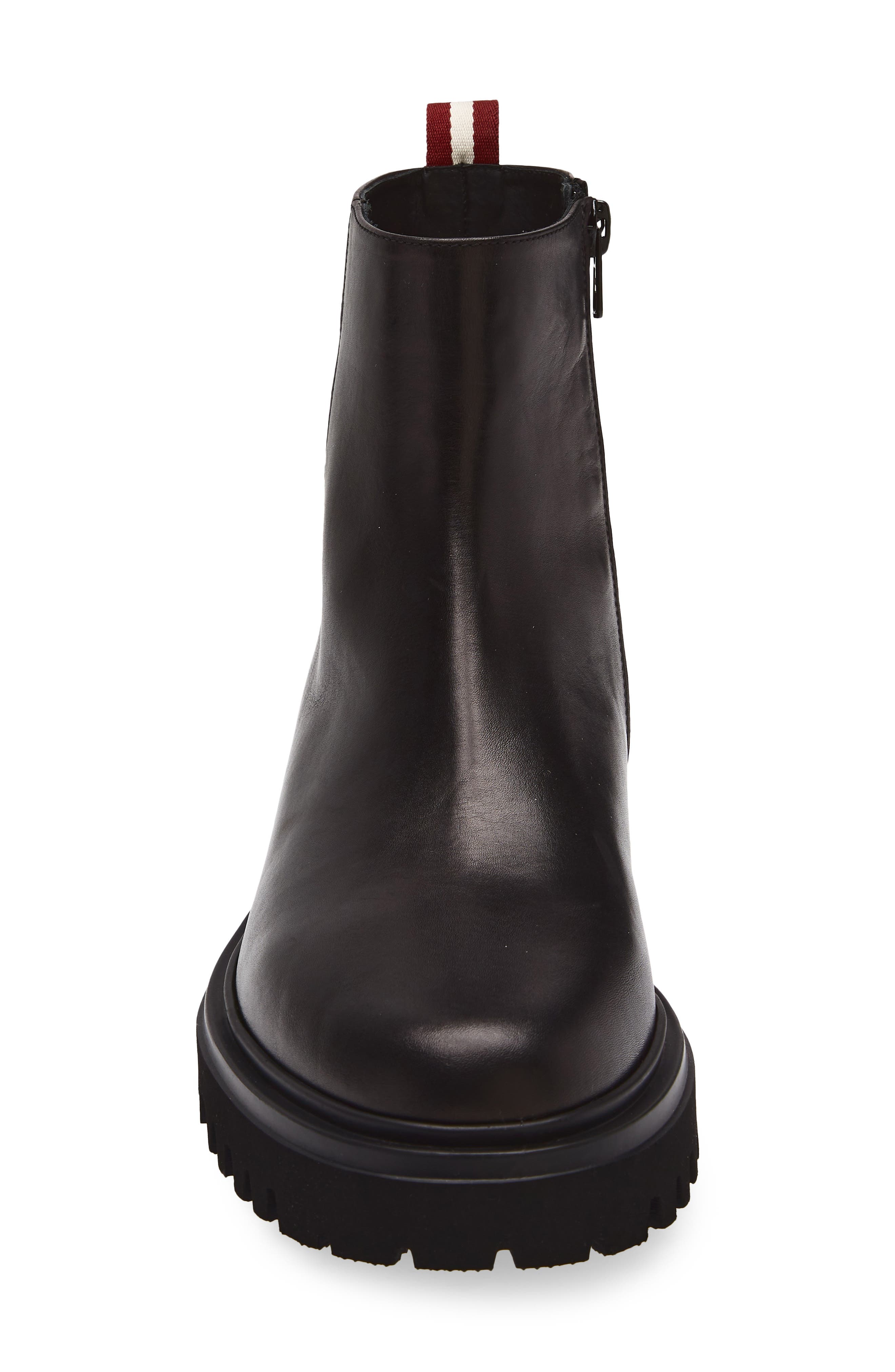 Bally Odran Leather Boot, Alternate, color, Black