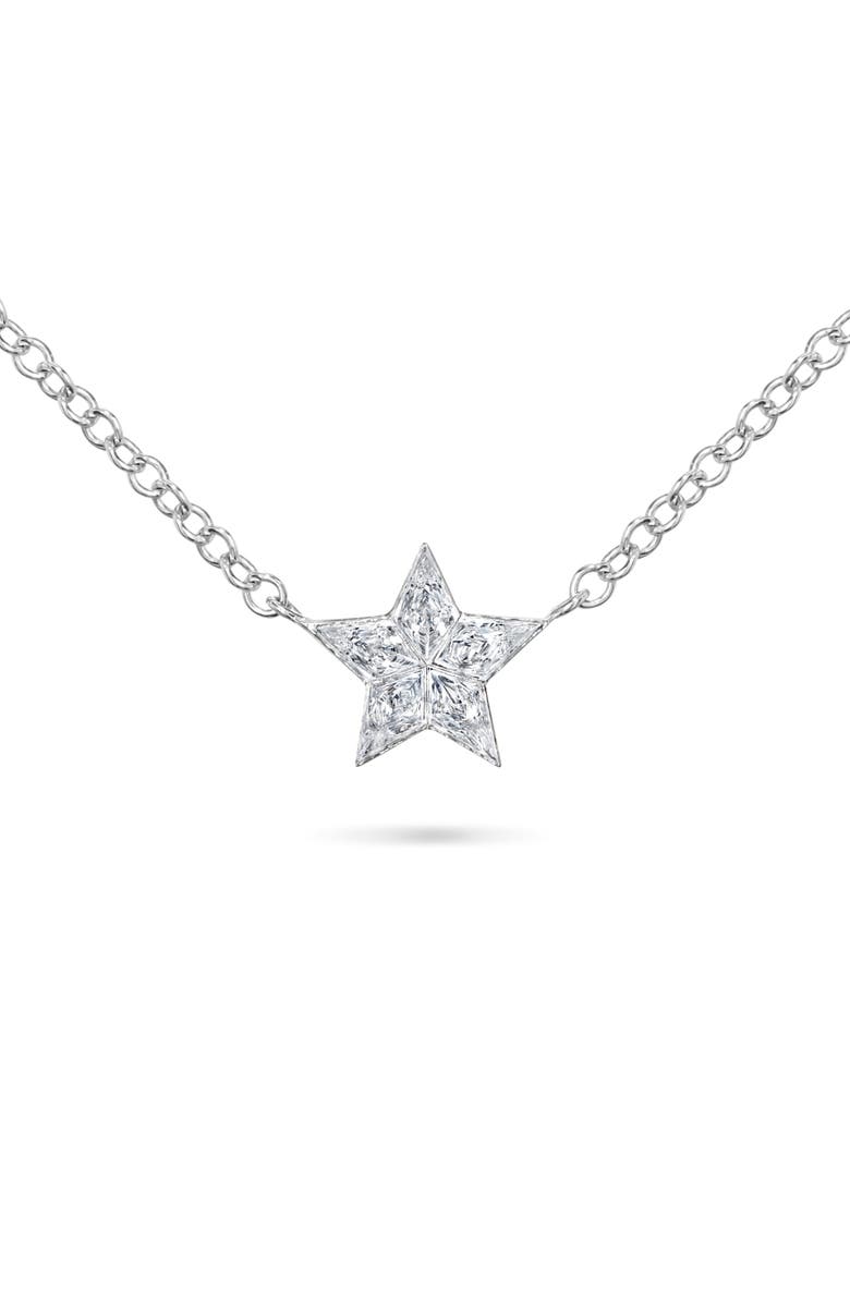 MARIA TASH Diamond Star Pendant Necklace, Main, color, White Gold