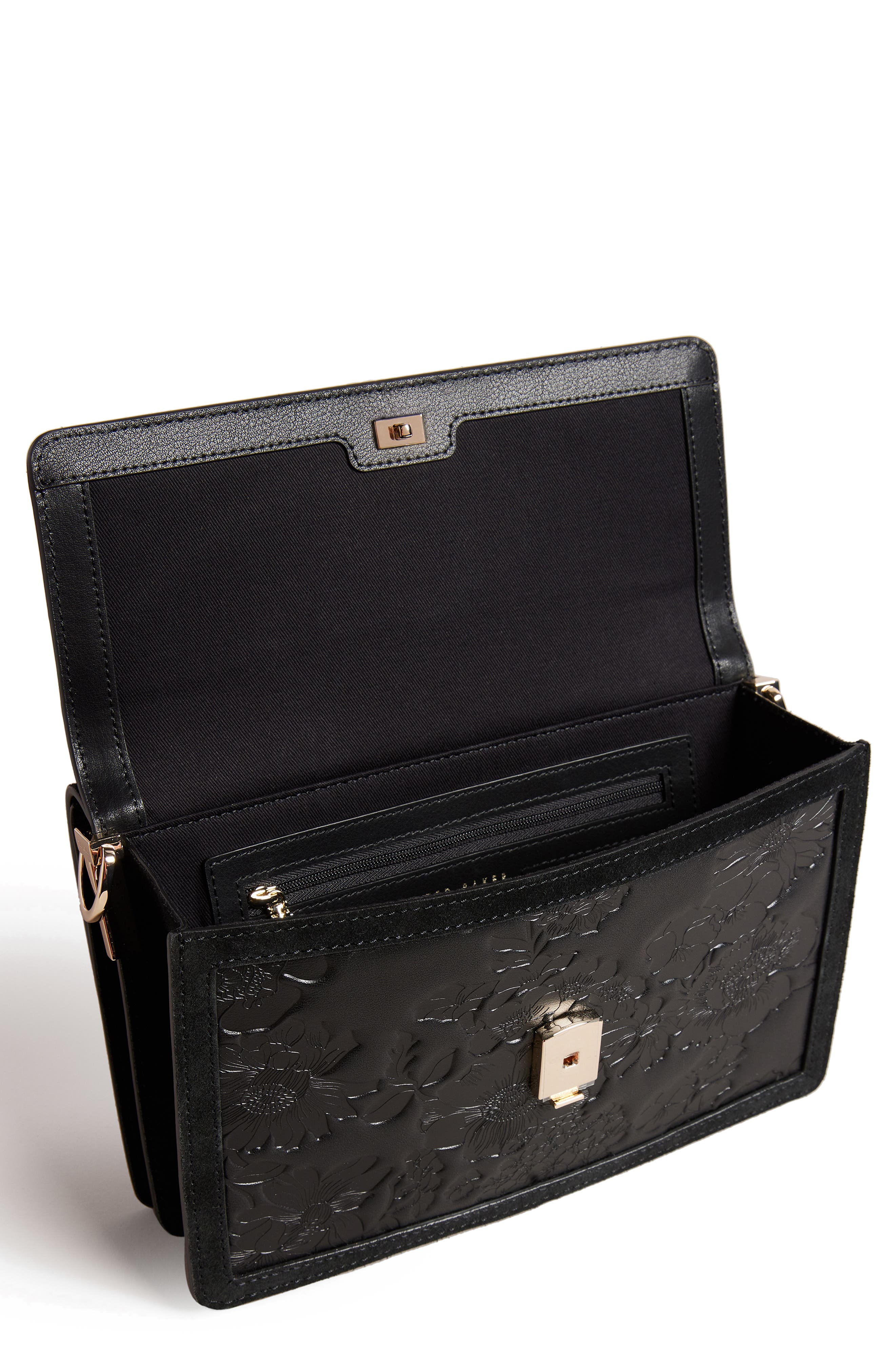 Ted Baker London Floresa Leather Shoulder Bag, Alternate, color, 