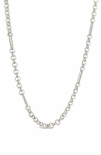 Sterling Forever Leisel Station Chain Necklace
