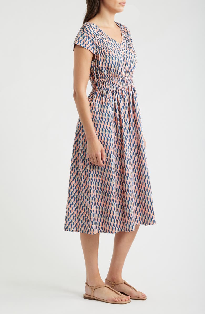 NIC+ZOE Dierdre Print Midi Dress, Alternate, color, Pink Multi