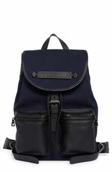 Longchamp 3D Leather & Twill Backpack