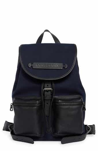 Longchamp 3D Leather & Twill Backpack