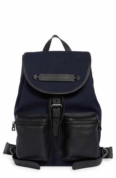 Longchamp 3D Leather & Twill Backpack