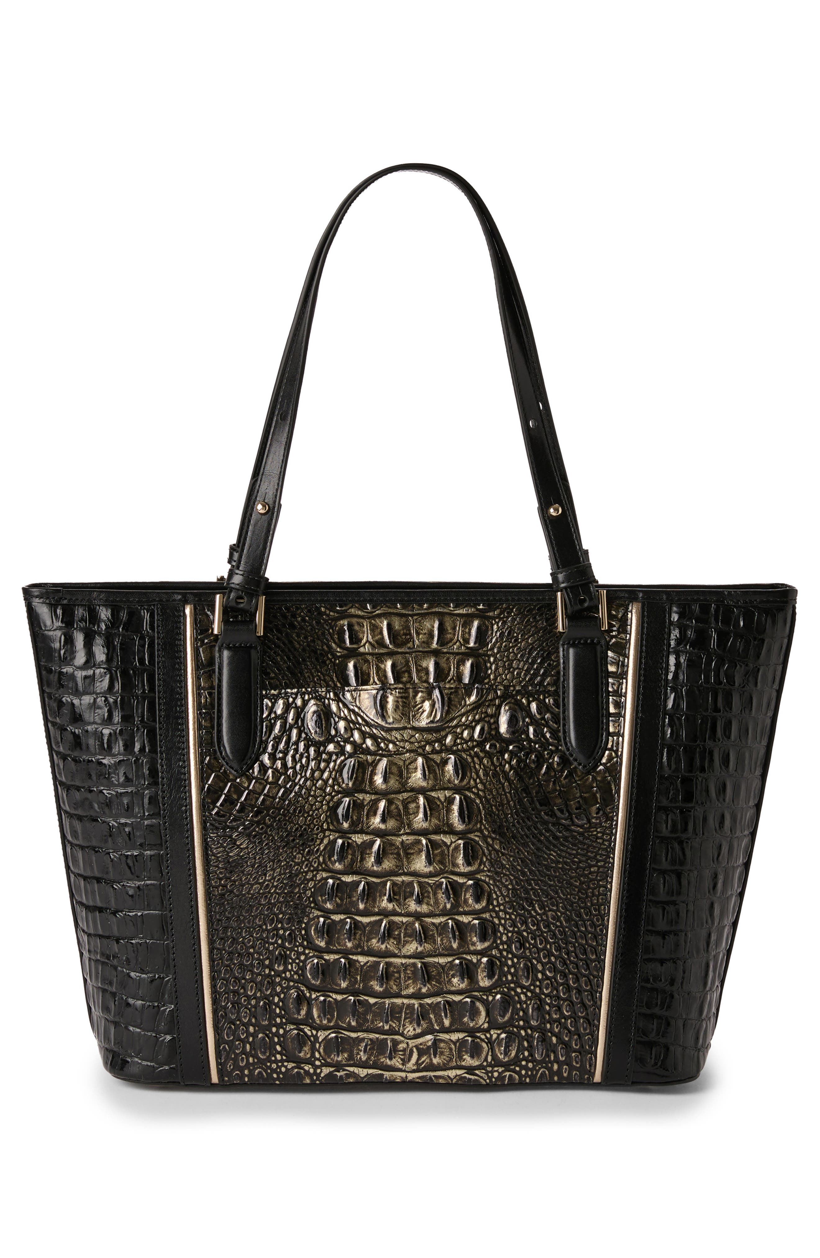 Brahmin Medium Asher Croc Embossed Leather Tote, Alternate, color, 