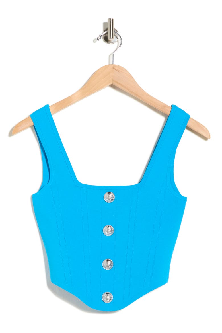 Saga Square Neck Tank, Alternate, color, DRESDEN BLUE/ NICKEL