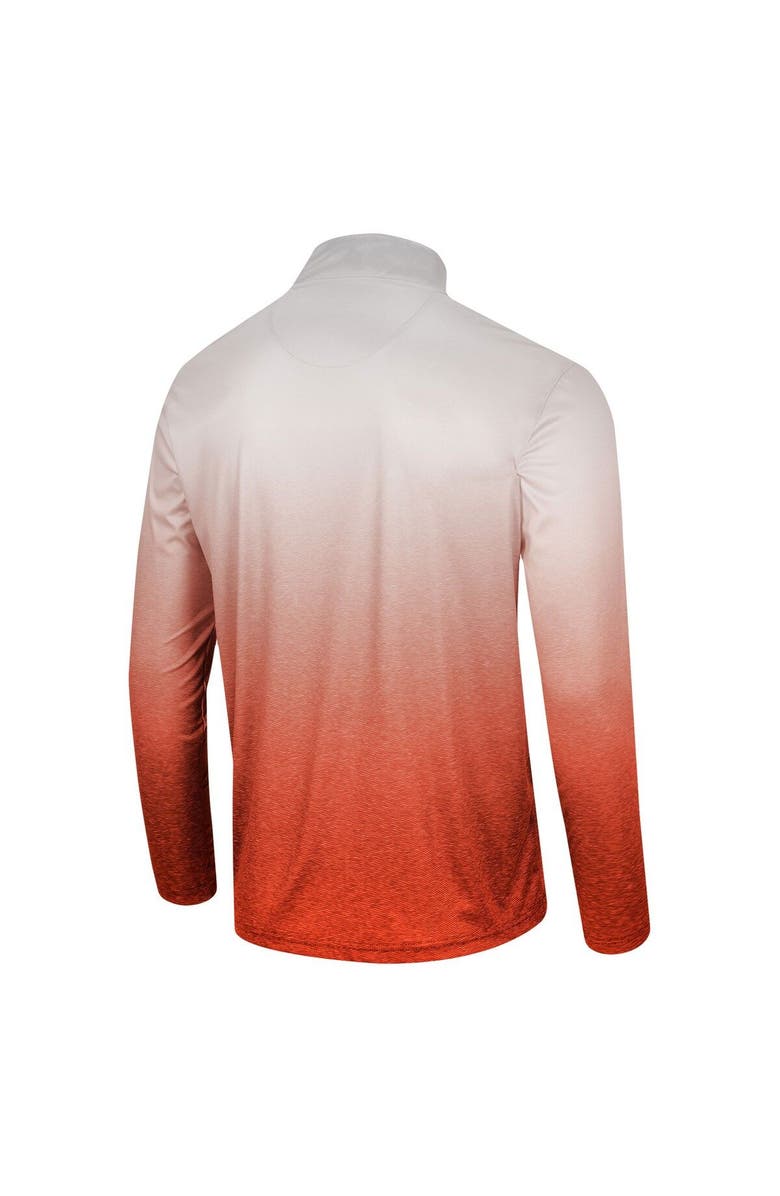 COLOSSEUM Men's Colosseum White/Orange Clemson Tigers Laws of Physics Quarter-Zip Windshirt, Alternate, color,