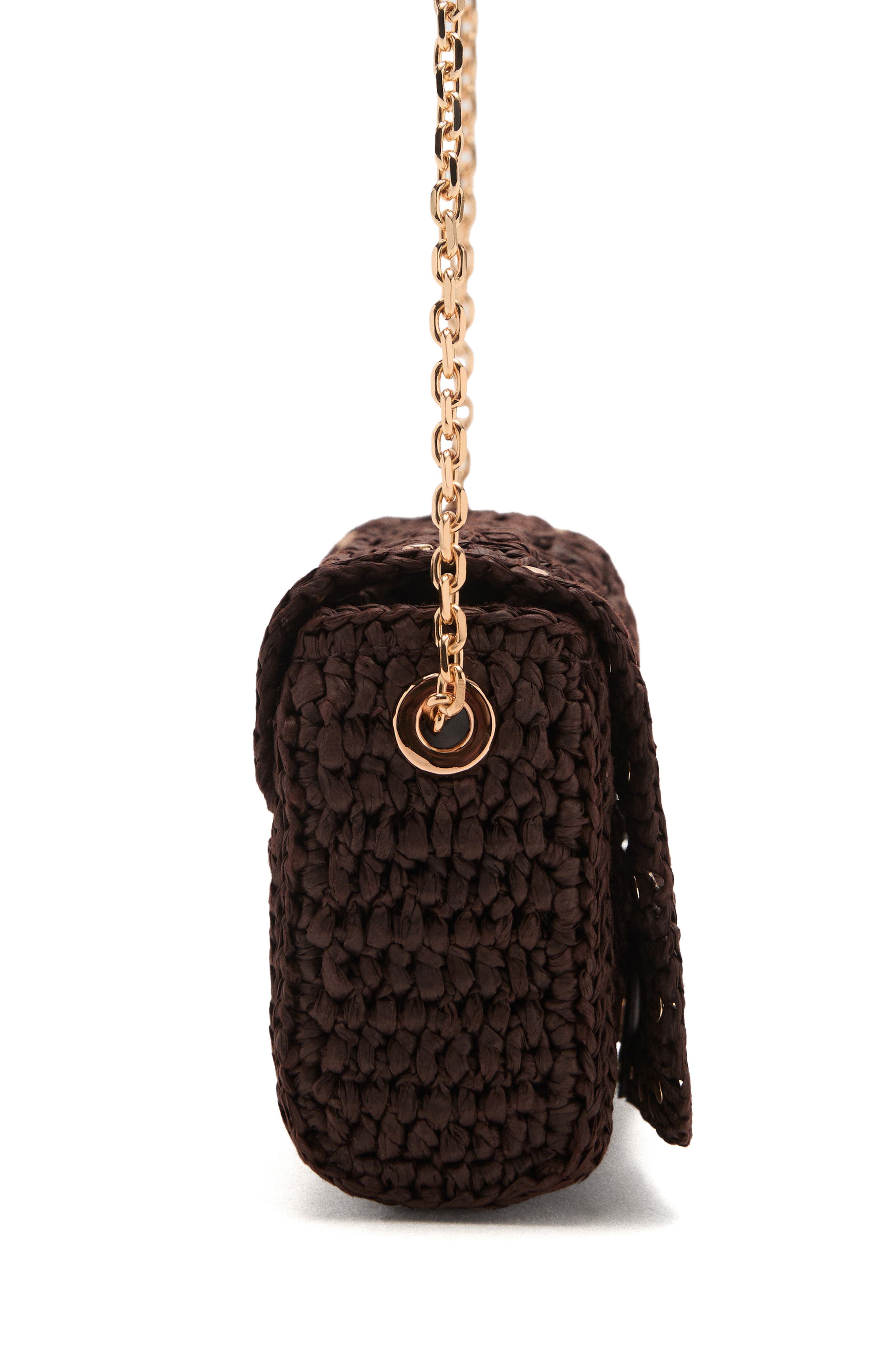 MANGO Mini Crochet Crossbody Bag, Alternate, color, 