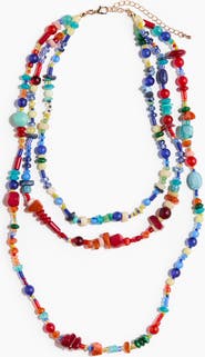 H&M Three-strand Beaded Necklace