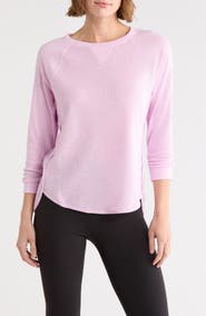 DKNY Slub Waffle High-Low T-Shirt