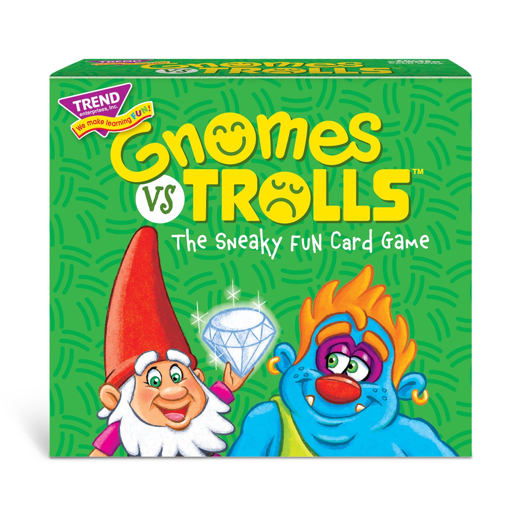 TREND Enterprises GNOMES vs TROLLS Three Corner Card Game in Multicolored 