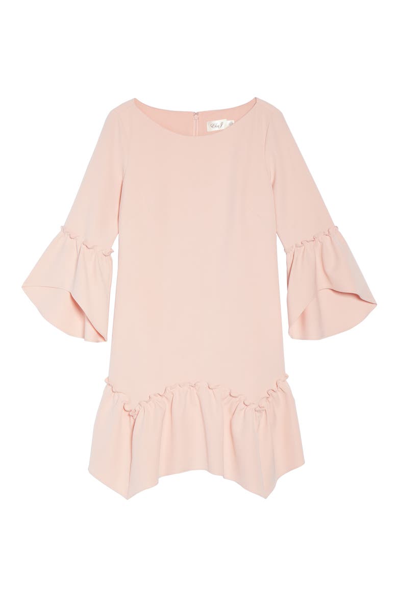 Ruffle Hem Shift Dress, Alternate, color, BLUSH