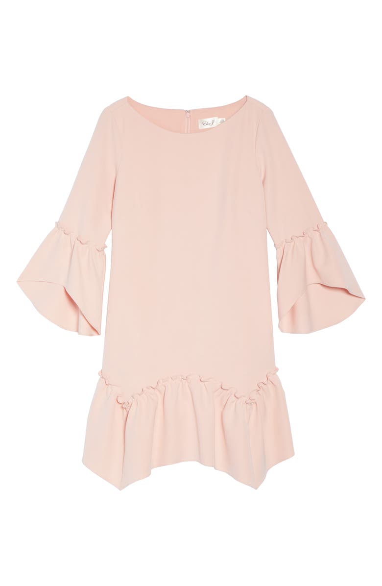 Eliza J Ruffle Hem Shift Dress, Alternate, color, 