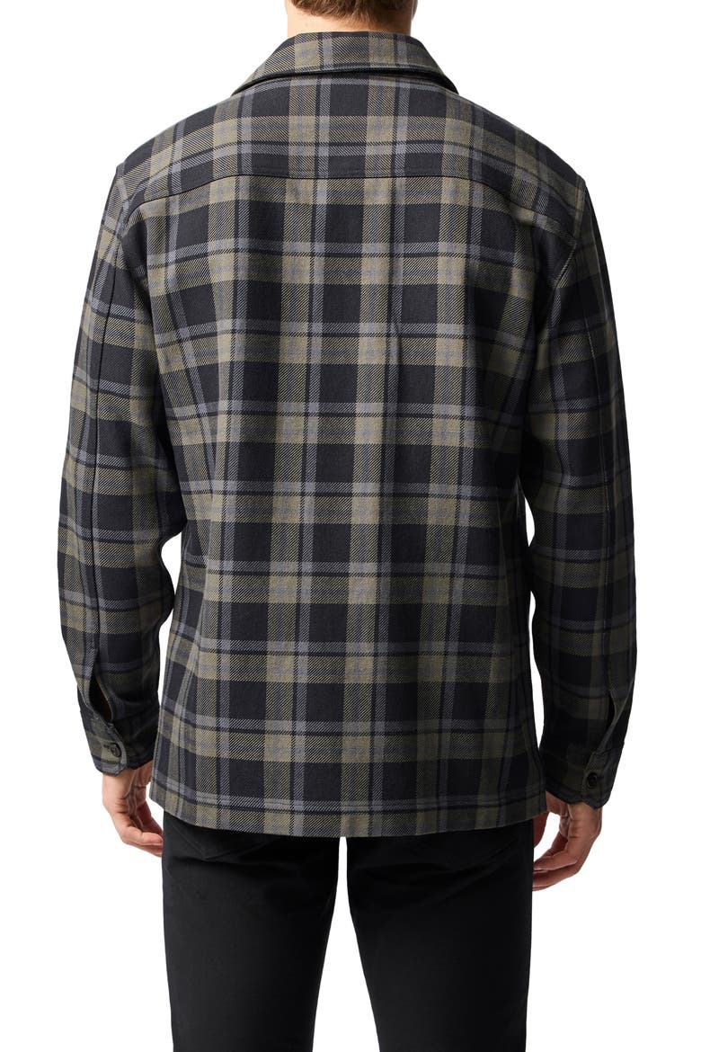 Kingsland Plaid Cotton Overshirt, Alternate, color, MOSS
