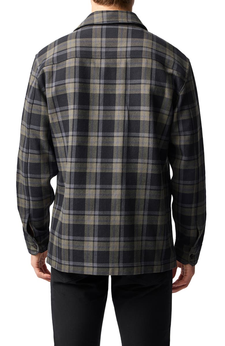 Rodd & Gunn Kingsland Plaid Cotton Overshirt, Alternate, color, Moss