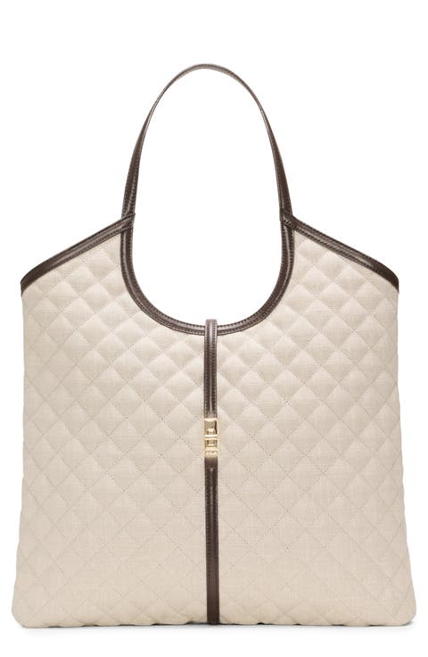Large Astor Quilted Nylon Hobo Bag