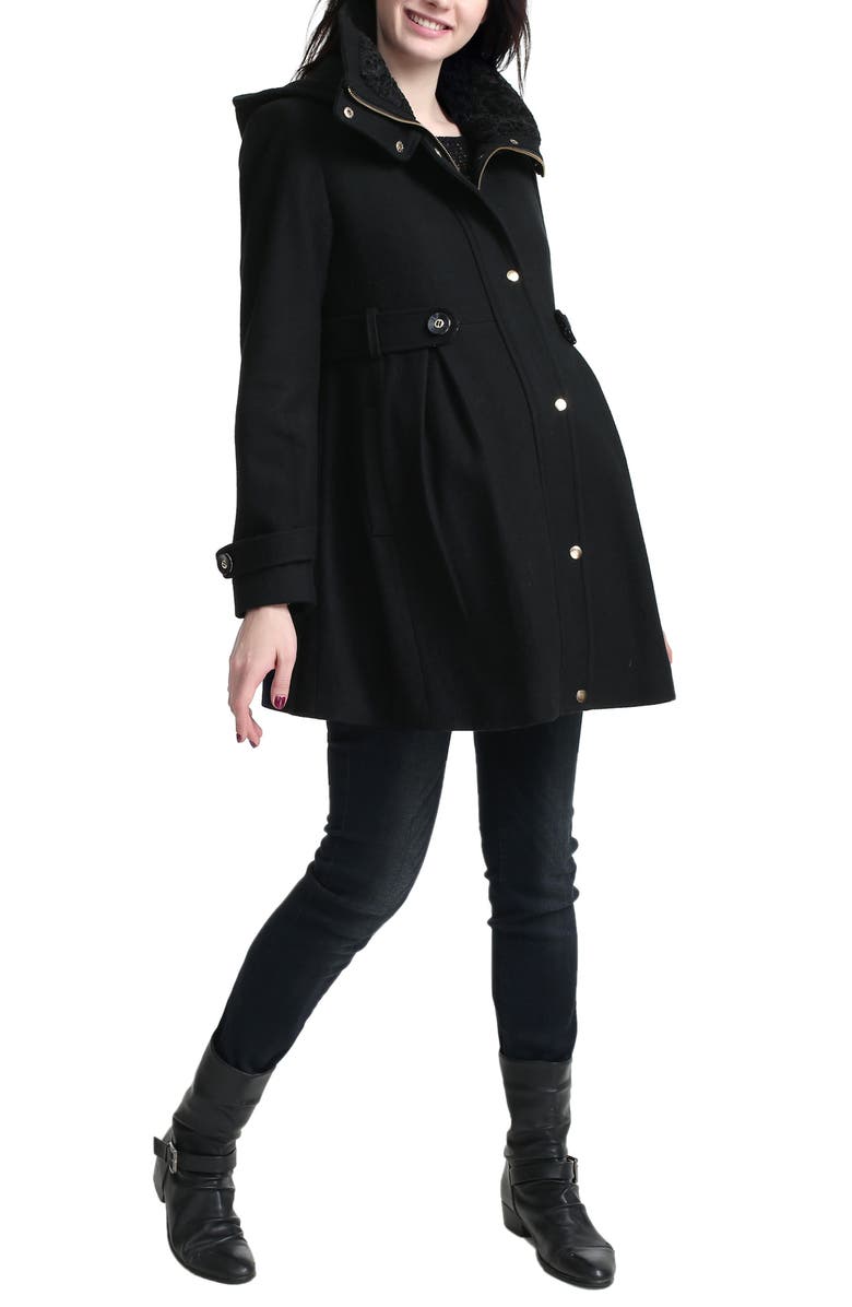 Kimi and Kai Olivia Wool Blend Maternity Coat, Alternate, color,