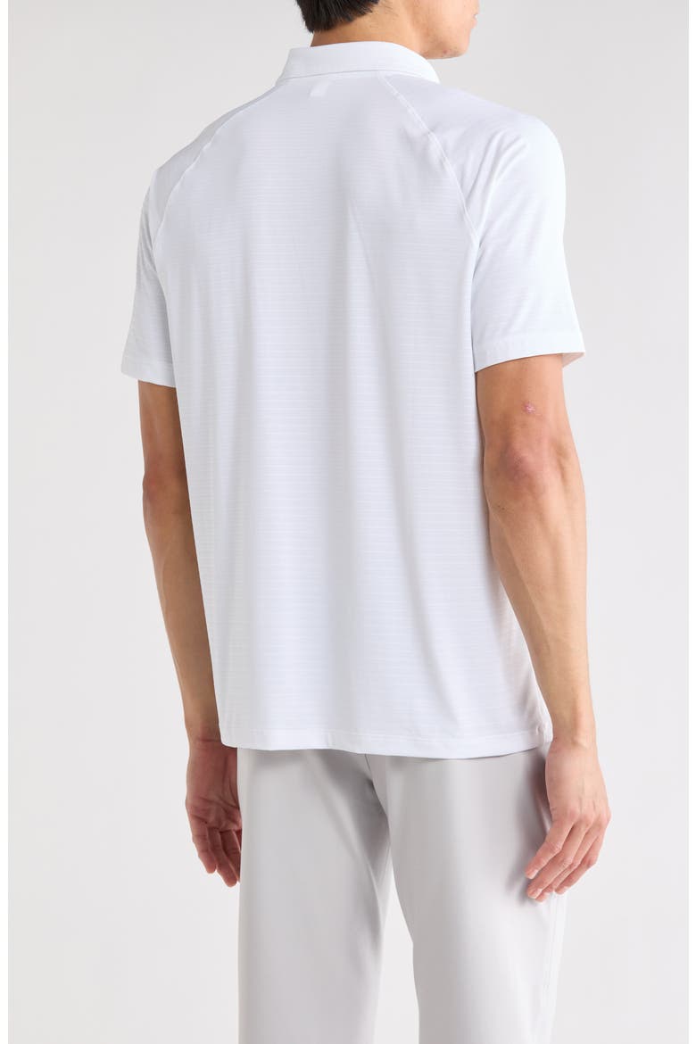 Ribbed Interlock Active Polo, Alternate, color, WHITE