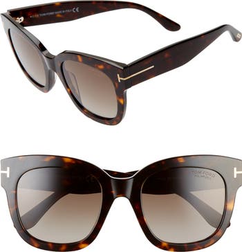 Beatrix 52mm Polarized Gradient Square Sunglasses