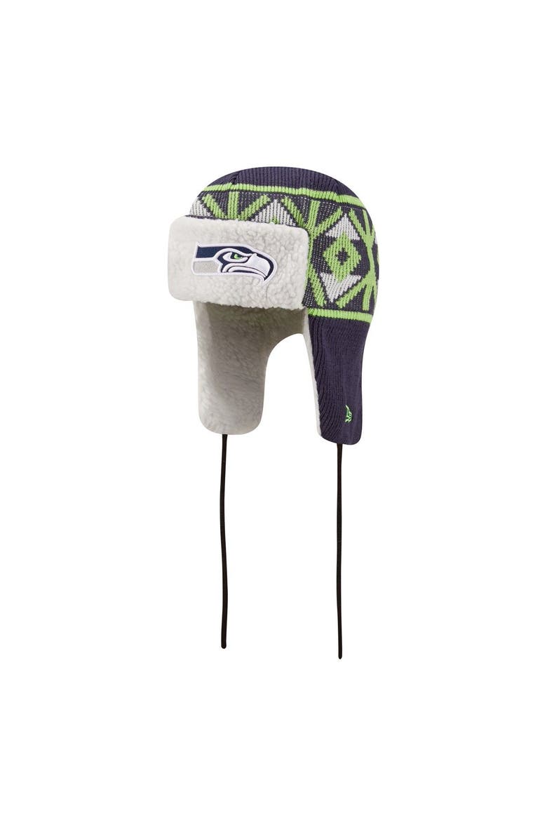 New Era Men's New Era College Navy Seattle Seahawks  Knit Trapper Hat, Main, color, 