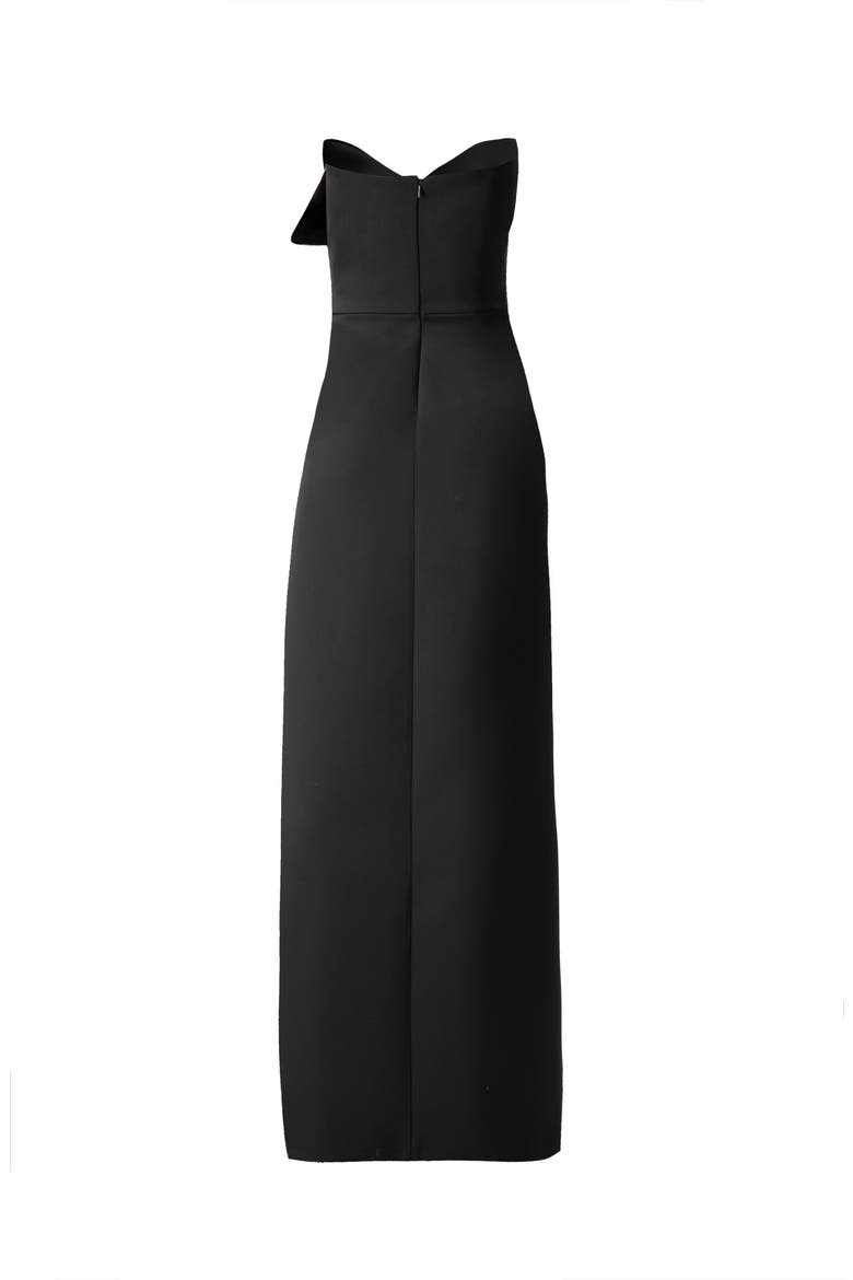Strapless Gown With Front Leg Opening, Alternate, color, Black