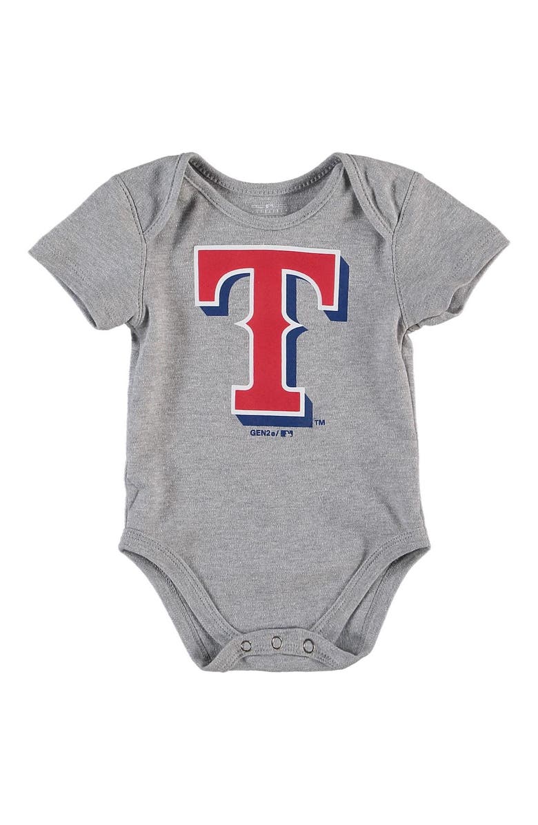 Outerstuff Infant Royal/Red/Gray Texas Rangers Born To Win 3-Pack Bodysuit Set, Alternate, color, 