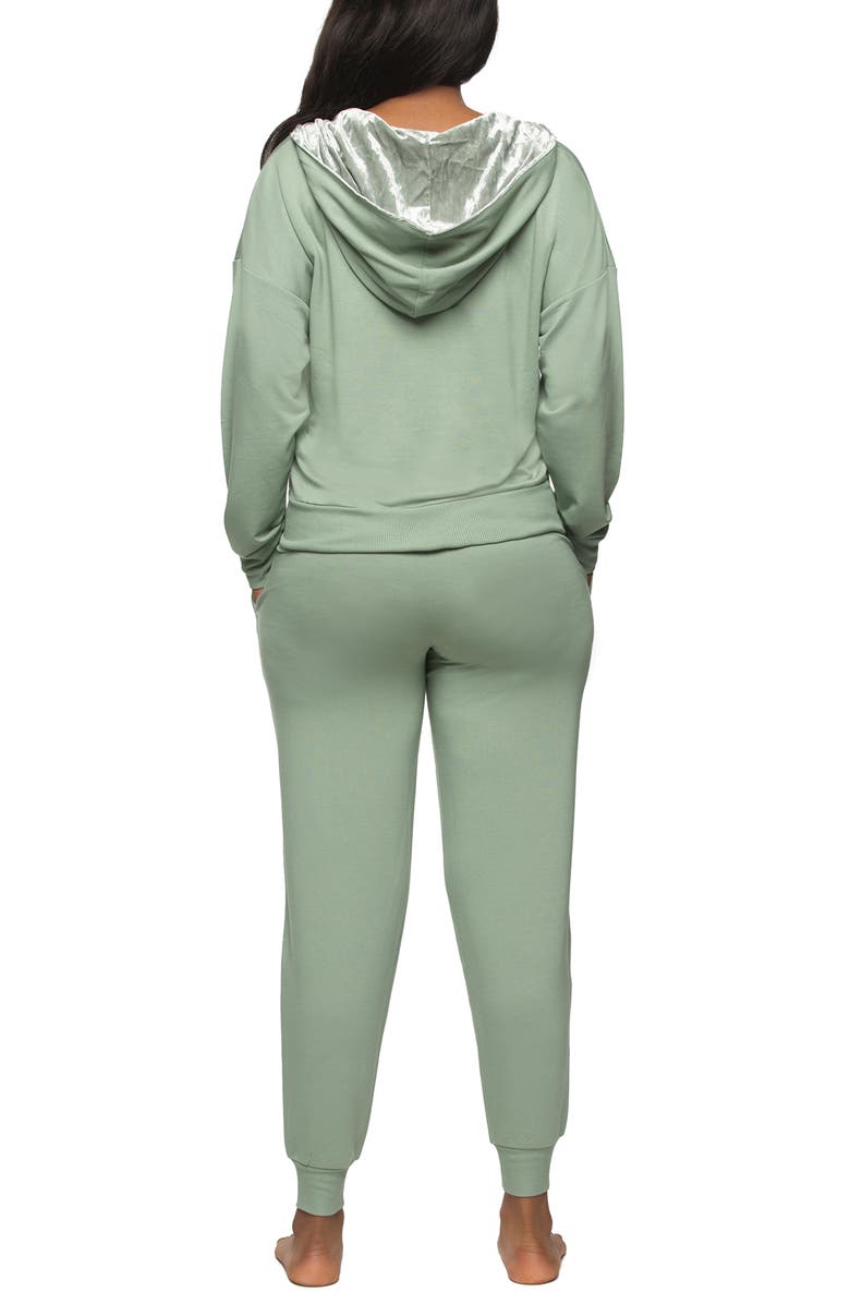 Felina Aria Full Zip Hoodie & Joggers Set, Alternate, color, Iceberg Green