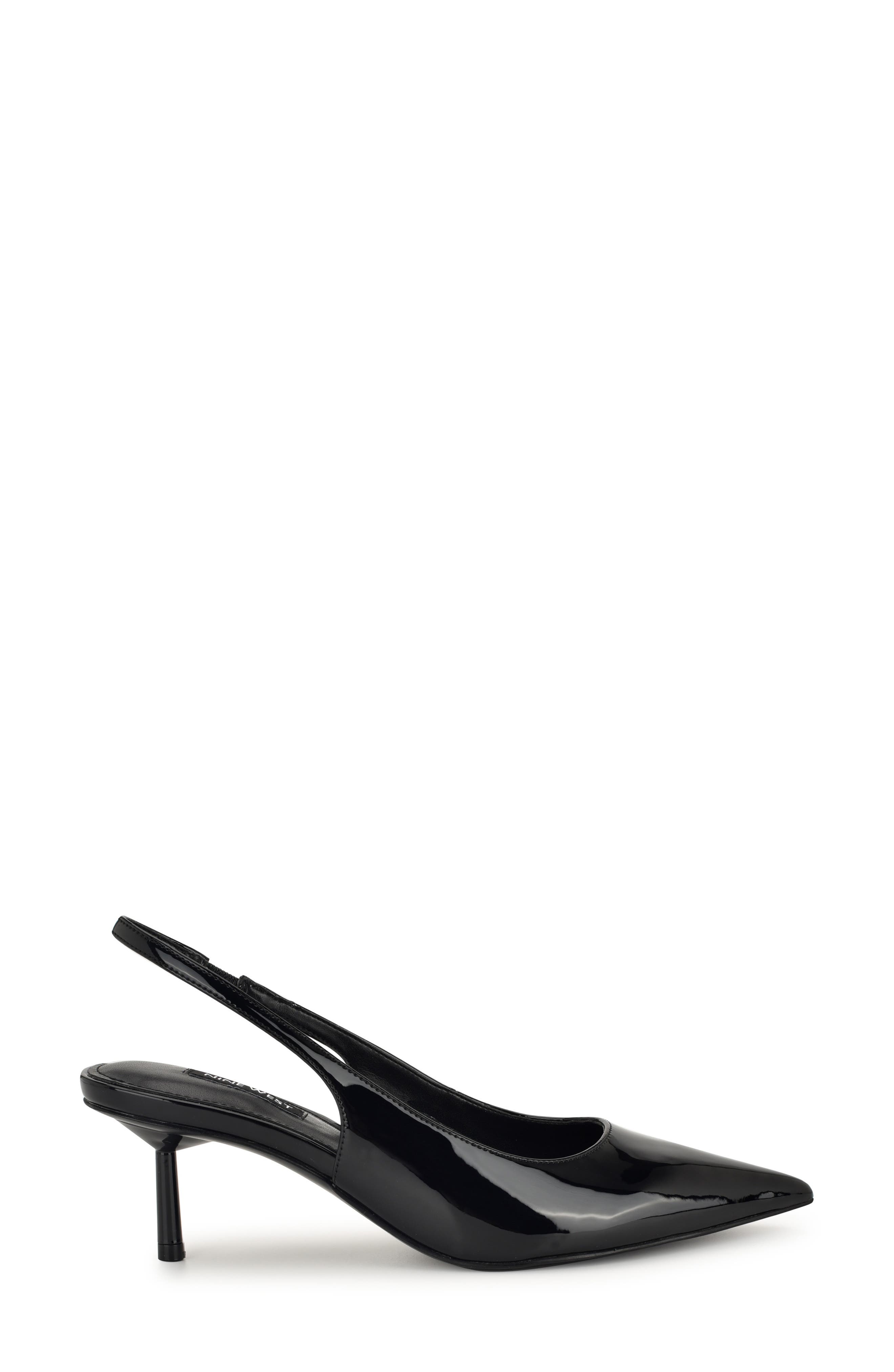 Nine West Hunny Slingback Pointed Toe Pump, Alternate, color, Black