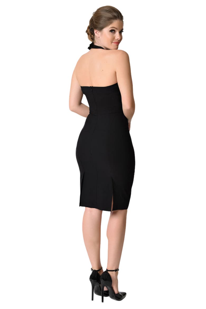 Penelope Wiggle Dress, Alternate, color, Black