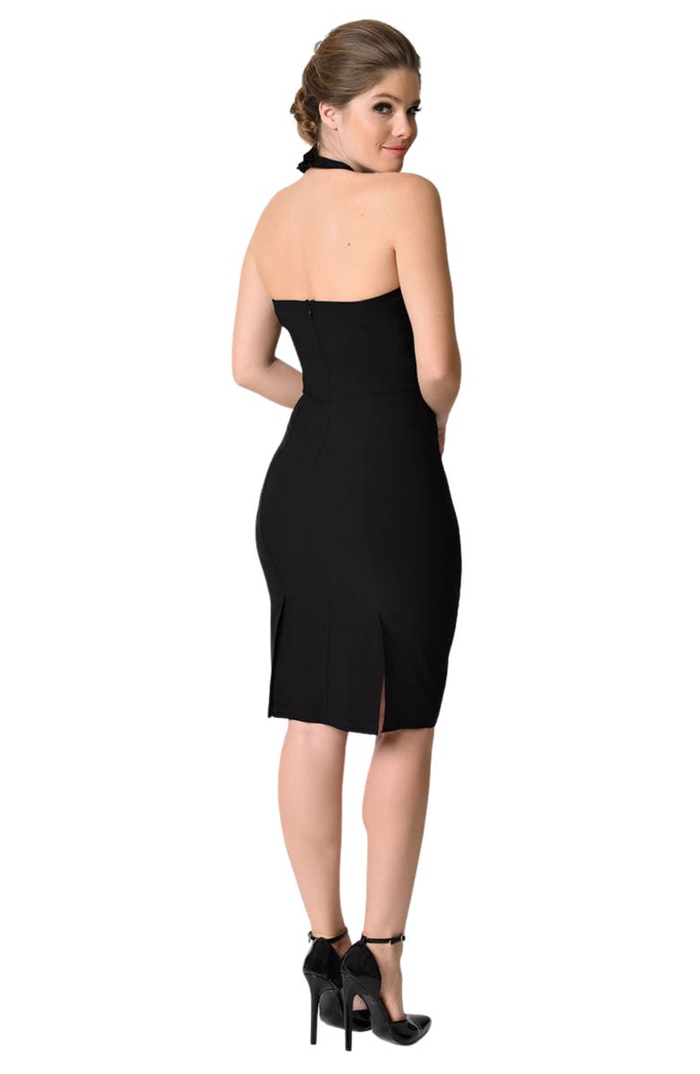 Unique Vintage Penelope Wiggle Dress, Alternate, color, Black