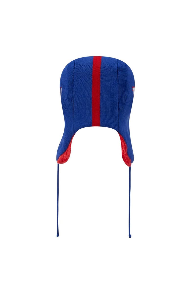 New Era Men's New Era Royal New York Giants Helmet Head Trapper Knit Hat, Alternate, color, Royal