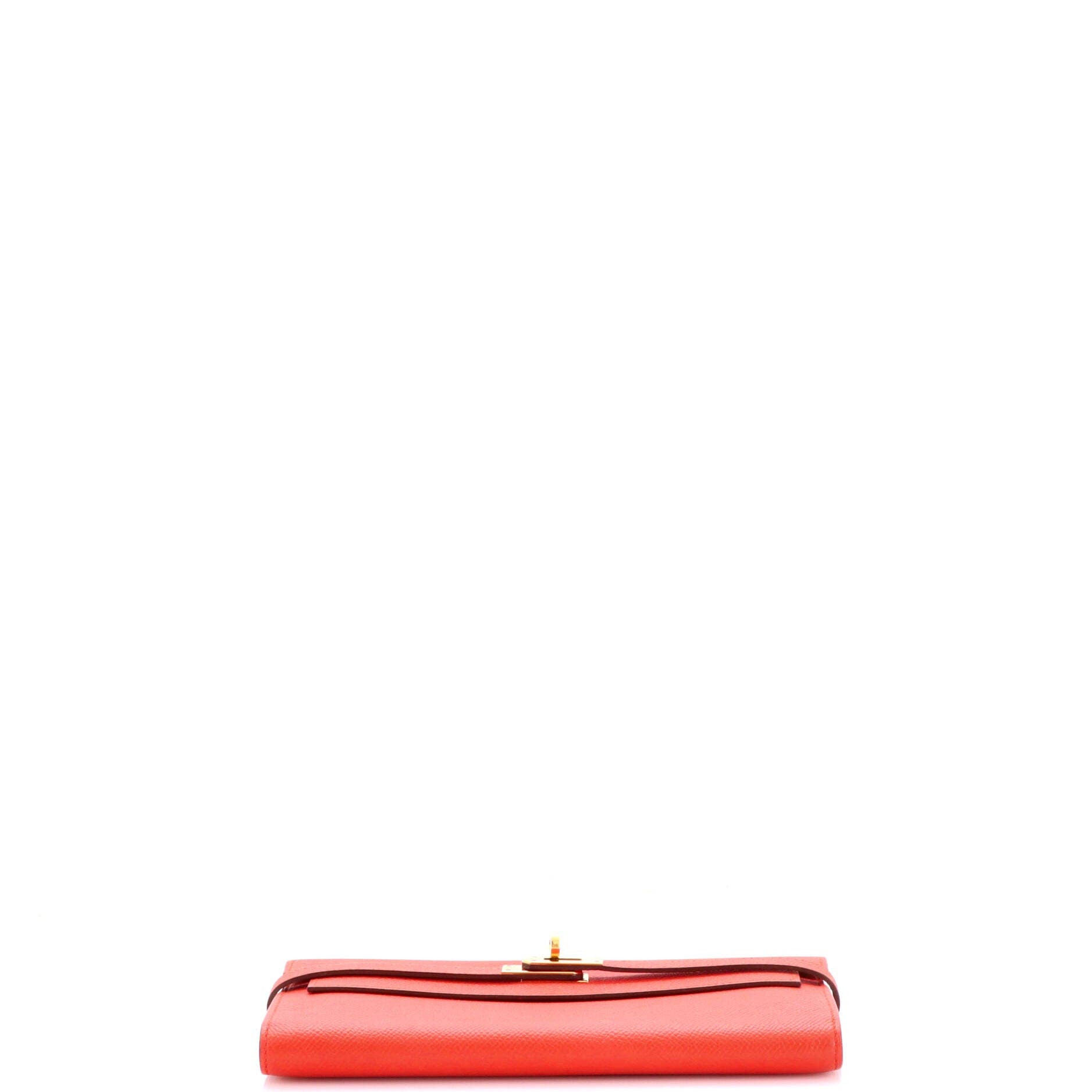 Kelly Wallet Verso Epsom Long, Alternate, color, Red