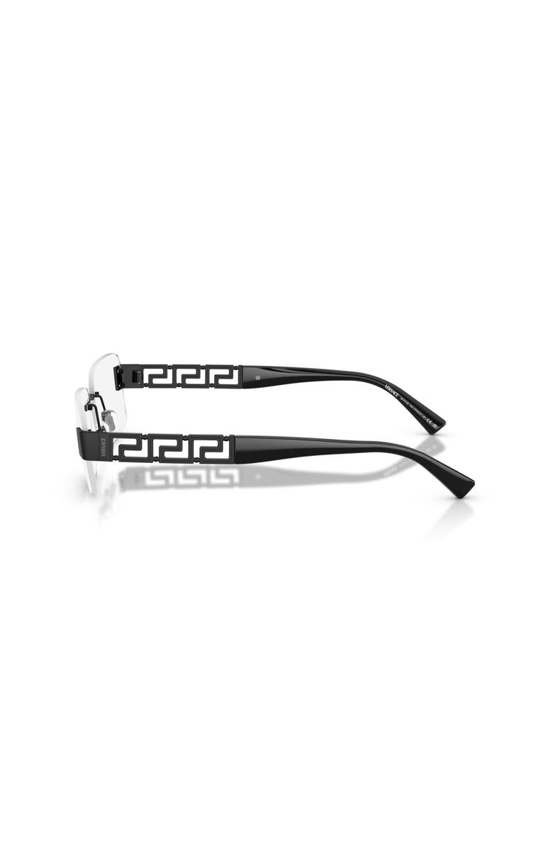 Versace 56mm Rectangle optical glasses, Alternate, color, Black