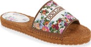 Dolce&Gabbana Floral Embroidered Flat Espadrille Sandal