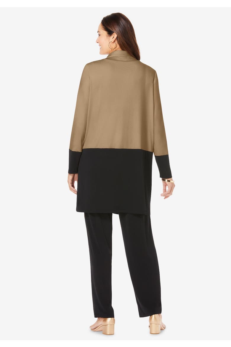 3 Piece Knit Pant Set, Alternate, color, KHAKI BLACK COLORBLOCK