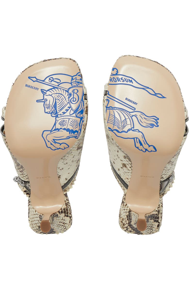 Burberry Peep Sandal, Alternate, color, Serpent