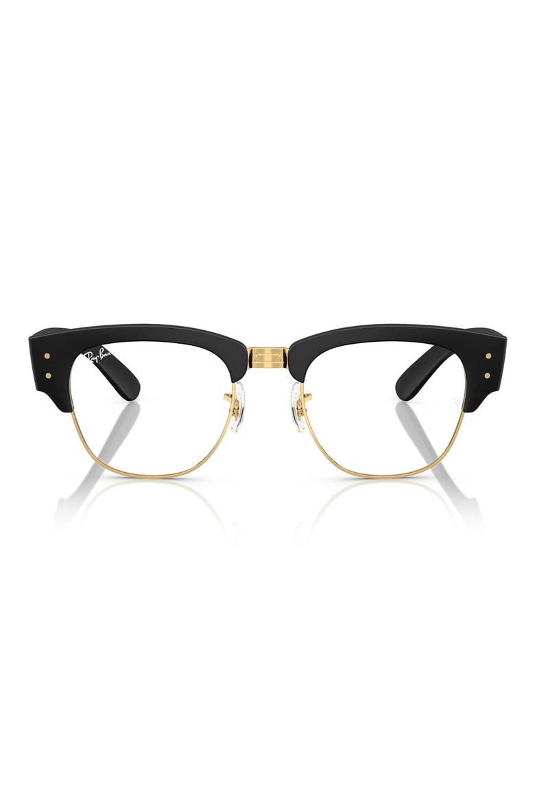 52mm Square Optical Glasses, Main, color, BLACK GOLD