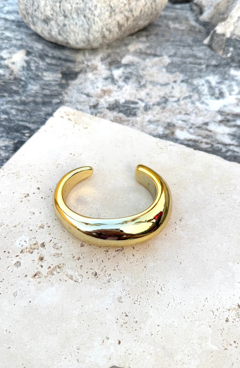 Adornia Chunky Cuff Bracelet, Alternate, color, Gold