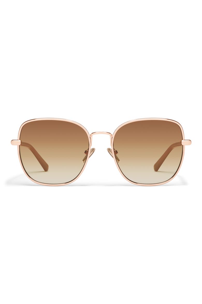 Uptown 58mm Gradient Round Sunglasses, Main, color, ROSE GOLD/ SEPIA