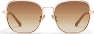 QUAY Uptown 58mm Gradient Round Sunglasses