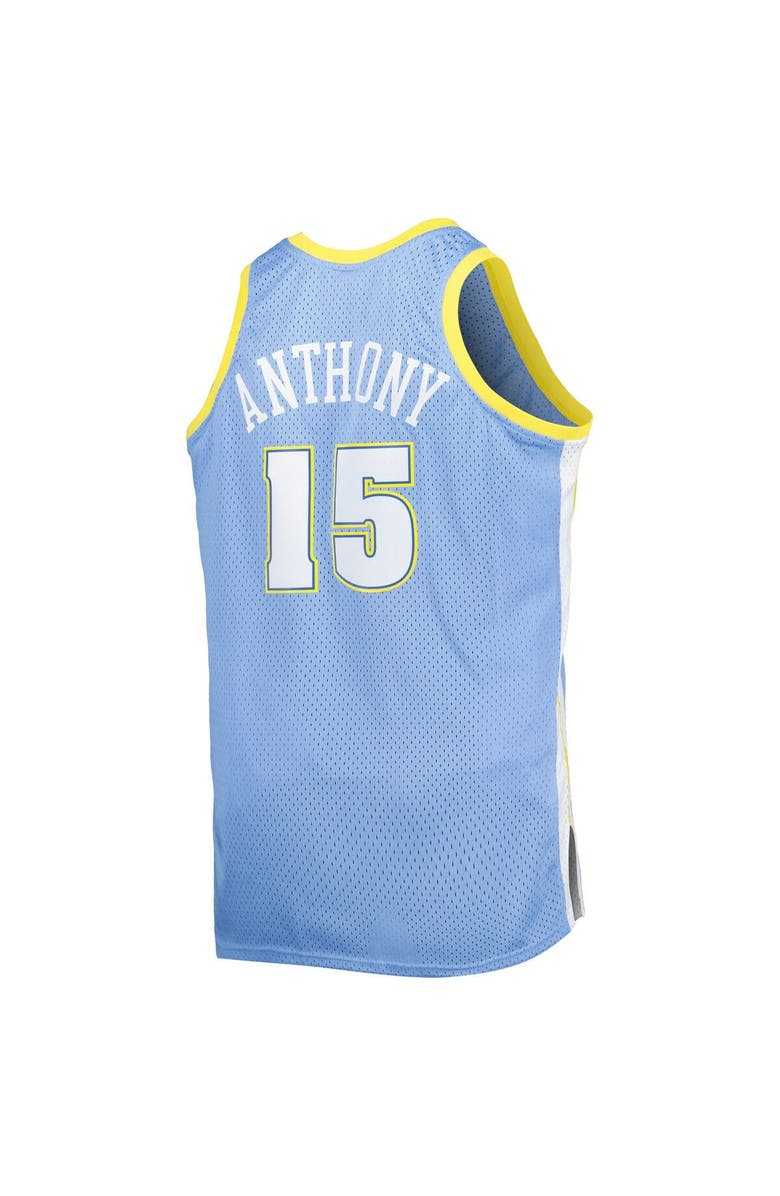 Mitchell & Ness Men's Mitchell & Ness Carmelo Anthony Powder Blue Denver Nuggets Big & Tall Hardwood Classics 2003-04 Swingman Jersey, Alternate, color, 