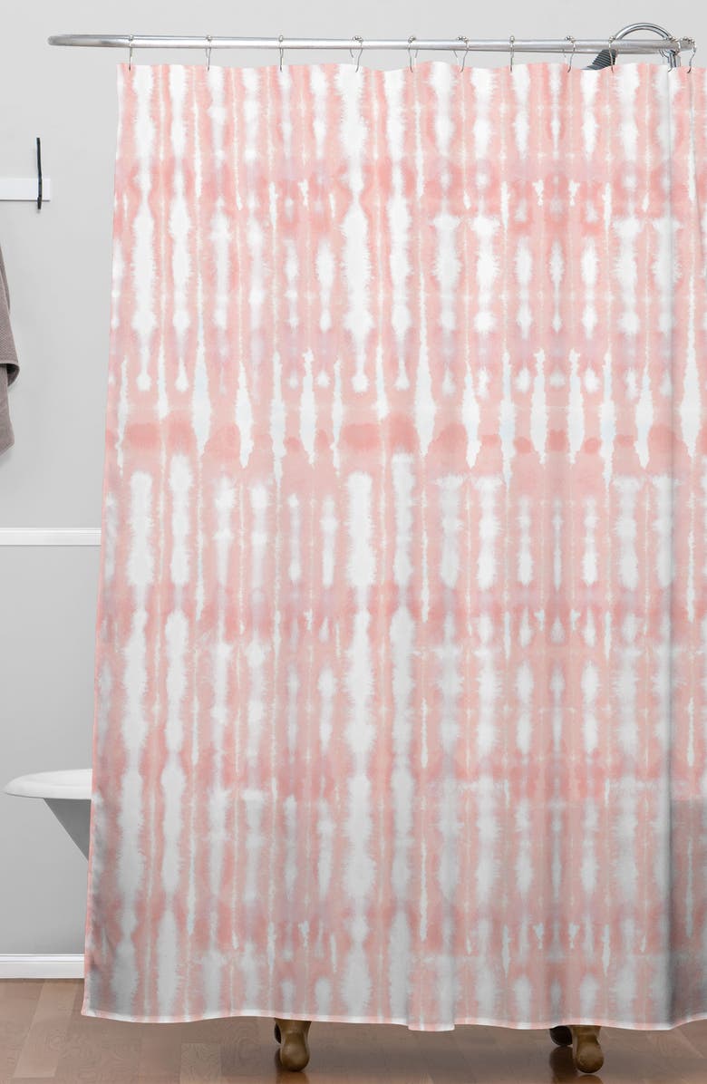 Deny Designs Shibori Plaid Shower Curtain, Alternate, color, 