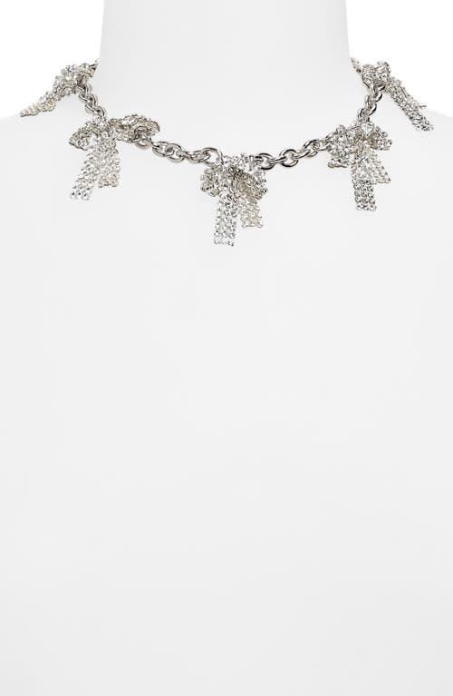 Shop Justine Clenquet Sammy Choker Necklace In Palladium