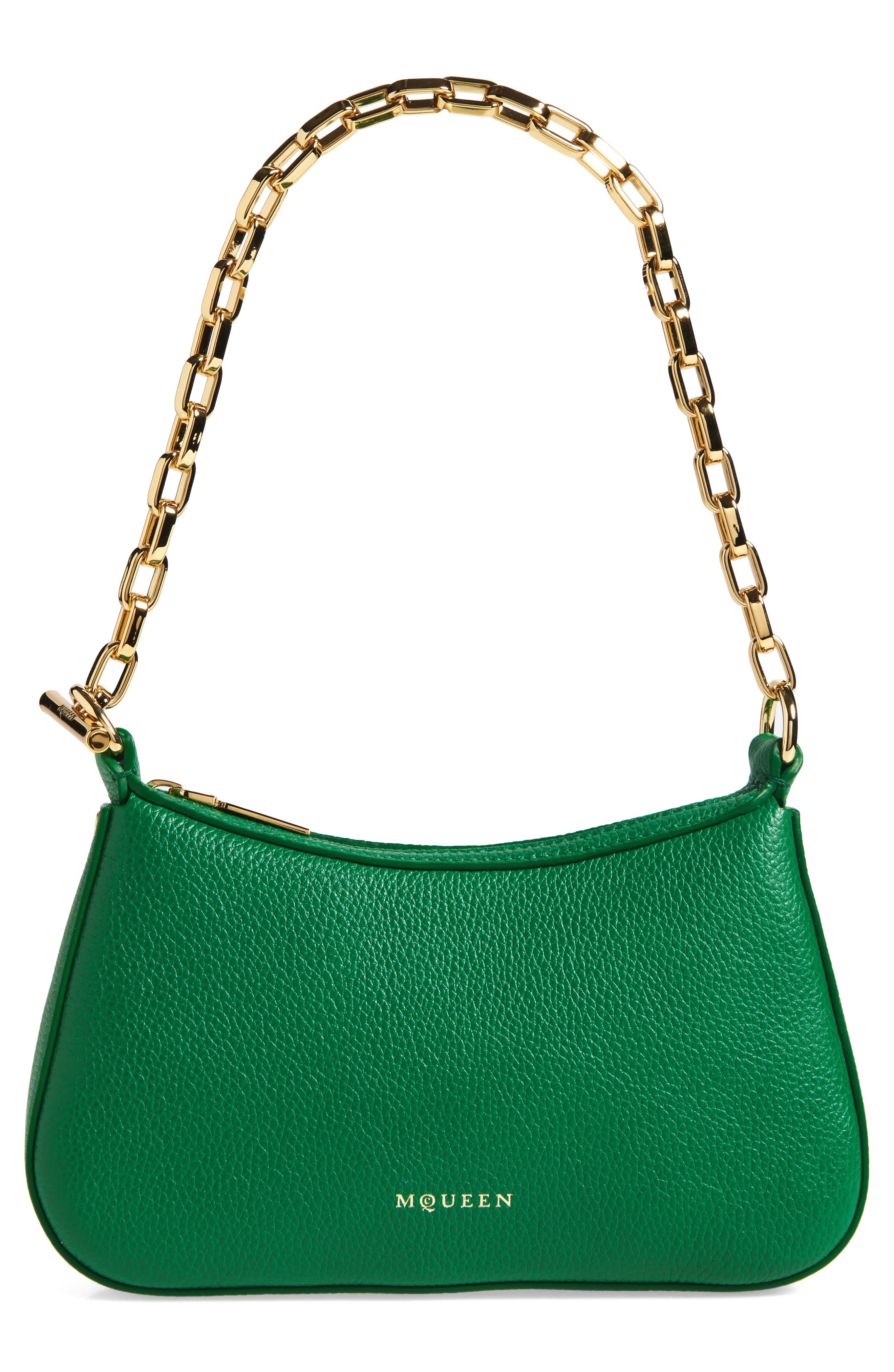 McQueen Mini T-Bar Leather Top Handle Bag, Main, color, 